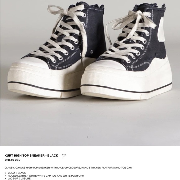 R13 KURT HIGH TOP PLATFORM SNEAKERS IN RED - Picture 2 of 10